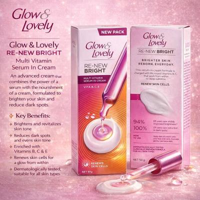 FAIR AND LOVELY GLOW AND LOVELY MULTI VITAMIN SERUM IN CREAM VITAMIN A,B,C,E